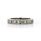 French Cut Platinum 3.00cttw Channel Set Diamond Eternity Band - The Back Vault Jewelry