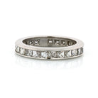 French Cut Platinum 3.00cttw Channel Set Diamond Eternity Band - The Back Vault Jewelry