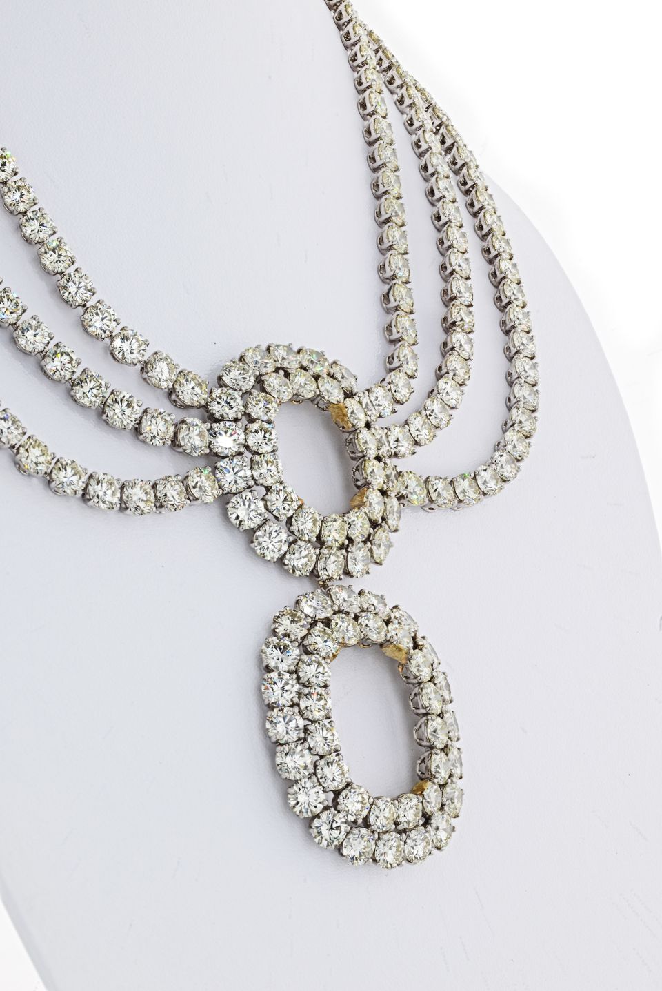 Diamond 219 Carat Statement Opera Platinum Necklace - The Back Vault