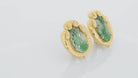 David Webb 18K Yellow Gold Carved Jade Clip-On Earrings - The Back Vault