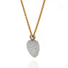 Kurt Wayne Platinum & 18K Yellow Gold 5.50 carat Pave Diamond Heart Pendant - The Back Vault Jewelry