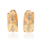 Cartier Hoop 18K Yellow Gold Diamond Huggie Earrings - The Back Vault