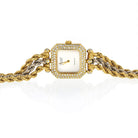 Van Cleef & Arpels 18K Two Tone Square Case, Diamond Dial Vintage Ladies Watch - The Back Vault