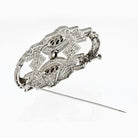 Art Deco Platinum Filigree 7.00cts Diamond Brooch - The Back Vault Jewelry