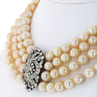 Platinum Pearl and Diamond Choker Necklace - The Back Vault