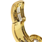 David Webb Platinum & 18K Yellow Gold Arabesque Black Enamel Diamond Cuff Bangle Bracelet