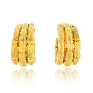 Cartier Bamboo 18K Yellow Gold Large Earrings