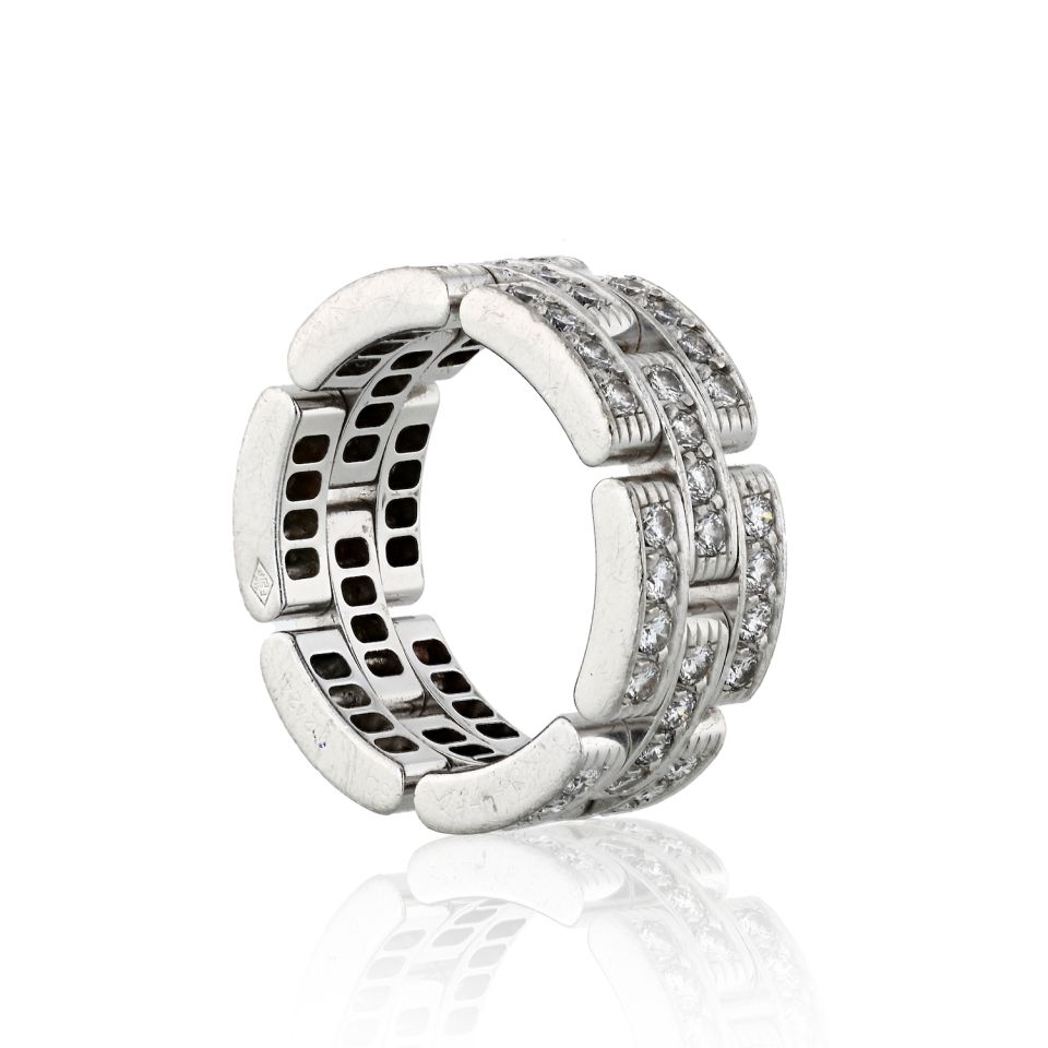 Cartier Maillon 18K White Gold 1.45cts Diamond Ring - The Back Vault