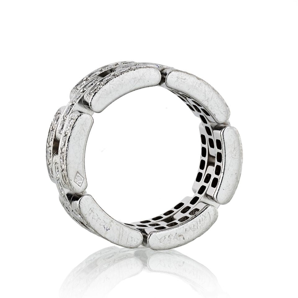 Cartier Maillon 18K White Gold 1.45cts Diamond Ring - The Back Vault