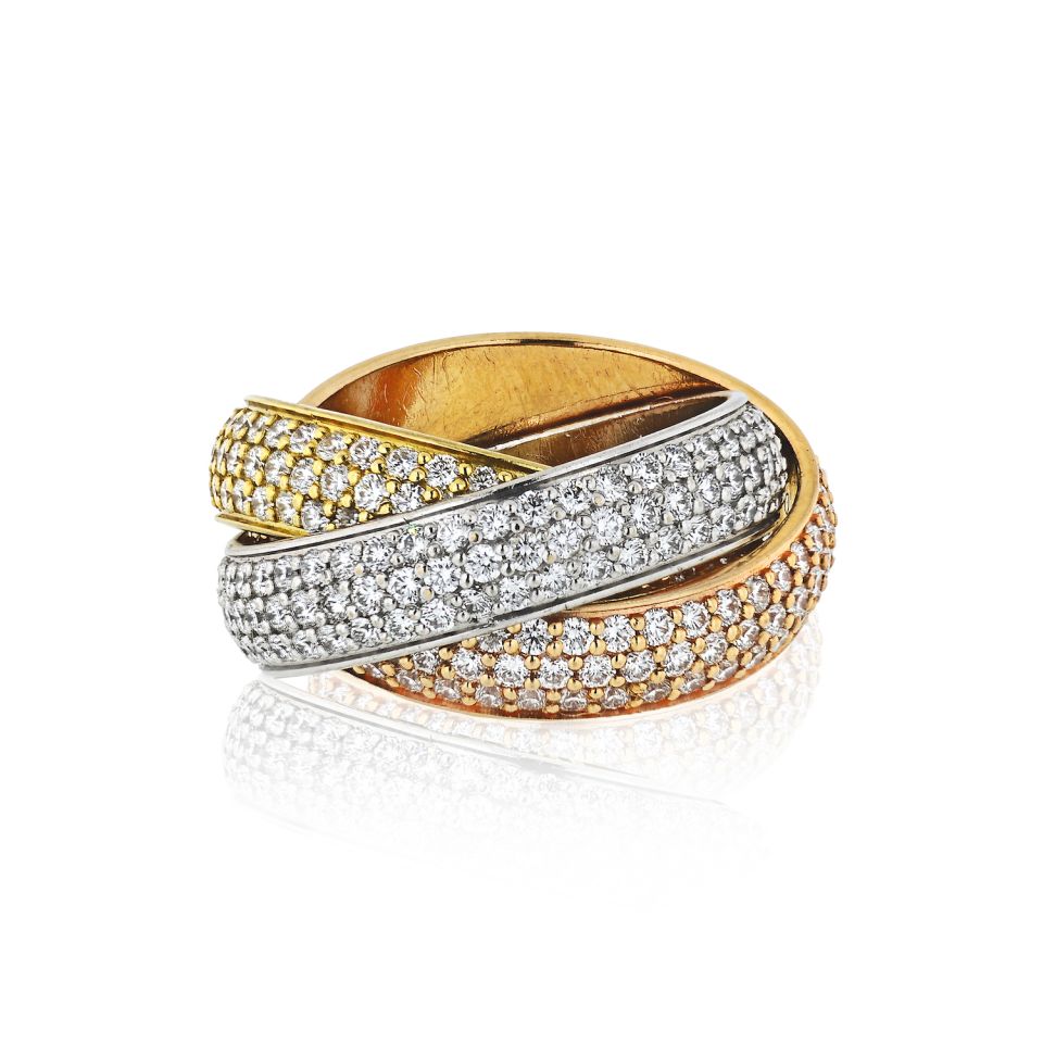 Cartier Trinity 4.64cts All Diamond Ring – The Back Vault