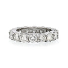 Platinum 4.96 Carats Round Cut Diamond Eternity Band - The Back Vault