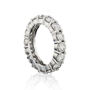 Platinum 4.96 Carats Round Cut Diamond Eternity Band