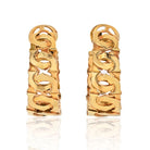 Cartier Double C 18K Yellow Gold Double C Motif Hoop Earrings - The Back Vault