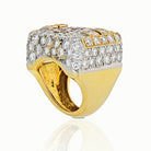 Hammerman Brothers Platinum & 18K Yellow Gold 10 Carat Diamond Mens Ring - The Back Vault Jewelry