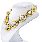 David Webb Platinum & 18K Yellow Gold Baraque Pearl and Diamond Collar Necklace - The Back Vault