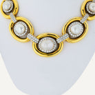 David Webb Platinum & 18K Yellow Gold Baraque Pearl and Diamond Collar Necklace - The Back Vault