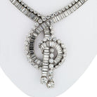 Boucheron 1960's Platinum 111 Carat Magnificent Musical Note Diamond Necklace - The Back Vault Jewelry