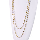 Platinum & 18K Yellow Gold 32 carat 56 Inches Fancy Color And White Diamonds by the Yard Necklace - The Back Vault Jewelry