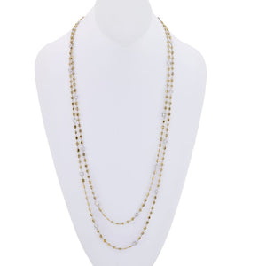 Platinum & 18K Yellow Gold 32 carat 56 Inches Fancy Color And White Diamonds by the Yard Necklace