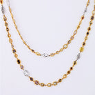 Platinum & 18K Yellow Gold 36 carat Fancy Color And White Diamonds by the Yard Necklace - The Back Vault Jewelry