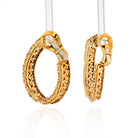 10.00 Carat Inside And Out 18K Yellow Gold Diamond Hoop Earrings - The Back Vault Jewelry