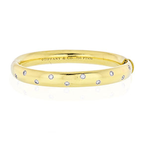 Tiffany & Co. Etoile 18K Yellow Gold 0.40 carat Diamond Bangle Bracelet