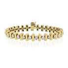 Jose Hess 14K Yellow Gold 1.50 carat Round Diamond Bar Set Bracelet - The Back Vault