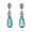 David Webb Platinum & 18K Yellow Gold Teardrop Aquamarine And Diamond Dangling Earrings - The Back Vault