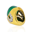 David Webb Green Cabochon Onyx, Diamond Ring - The Back Vault