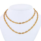 Cartier 1970 18K Yellow Gold Vintage Logo Long Chain Necklace - The Back Vault