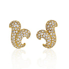 H. Stern 18K Yellow Gold 4.75 carat Pave Diamond Earrings - The Back Vault