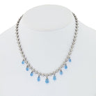 Tiffany & Co. Platinum Diamond And Aquamarine "Lace" Necklace - The Back Vault