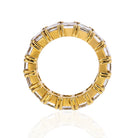 18K Yellow Gold 8.00 carat Princess Cut Diamond Eternity Band - The Back Vault