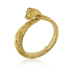 Cartier 18K Yellow Gold Carved Lion Bangle Bracelet - The Back Vault