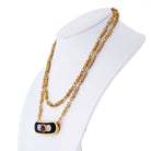 David Webb Platinum & 18K Yellow Gold Ruby, Diamond And Lacquer Pendant Necklace - The Back Vault