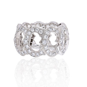 Cartier 18K White Gold 'C' De Cartier All Diamond Ring