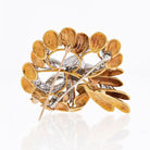 Circa 1950's Platinum & 18K Yellow Gold 4 carat Diamond Bow Brooch - The Back Vault