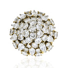 18K Yellow Gold 9 carat Bombe Cluster Diamond Ring - The Back Vault