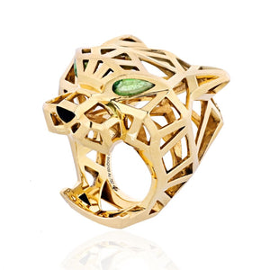 Cartier Panthere 18K Yellow Gold Skeleton Ring