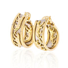 Cartier 18K Two Tone Walking Panthere Hoop Earrings - The Back Vault