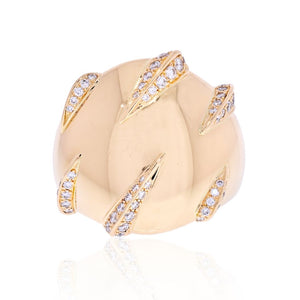 Cartier 18K Yellow Gold Panthere Claw Diamond Ring