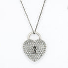 Tiffany & Co. Platinum Pave Diamond Heart Pendant - The Back Vault