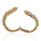 David Webb 18K Yellow Gold Ornate Crossover Diamond Bracelet - The Back Vault