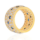 Cartier 18K Yellow Gold Nigeria Diamond Sapphire Ring - The Back Vault