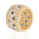 Cartier 18K Yellow Gold Nigeria Diamond Sapphire Ring - The Back Vault