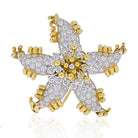 Tiffany & Co. Schlumberger Platinum & 18K Yellow Gold Starfish Diamond Brooch - The Back Vault