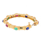 David Webb 18K Yellow Gold Multi Color Gemstone Bracelet - The Back Vault