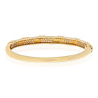 Van Cleef & Arpels 18K Yellow Gold Vintage Diamond Hinged Bangle Bracelet - The Back Vault