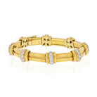 18K Yellow Gold 3.50cts Round Cut Diamond Bracelet - The Back Vault