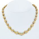 18K Yellow Gold 20 Carat Vintage Diamond Link Necklace - The Back Vault